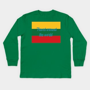 Travel Around the World - Lithuania Kids Long Sleeve T-Shirt